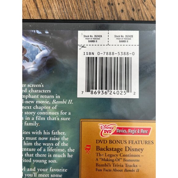 Bambi II 2006 DVD Walt Disney Classic Edition Animated Kids Family Pre-Owned - Picture 3 of 4